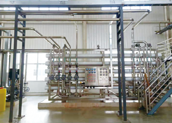 臨沂50T雙級反滲透設(shè)備安裝調(diào)試完成