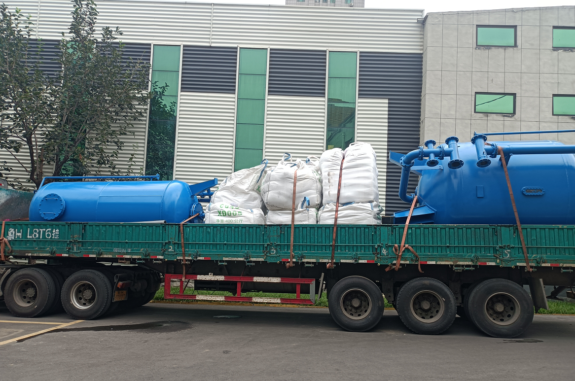 【川一股份】50T/H過濾+軟化水設(shè)備裝車發(fā)往菏澤市成武縣